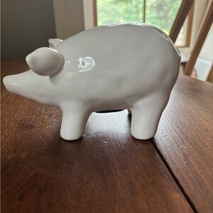 COTTAGECORE White Ceramic Piggy Bank